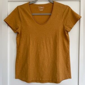 LL Bean Organic Cotton Tee in Goldenrod